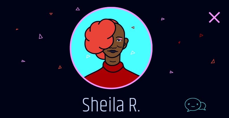 an avatar i made of sheila rivers, one of the characters of the new game by owly crow.